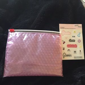 Glossier Pouch & Stickers